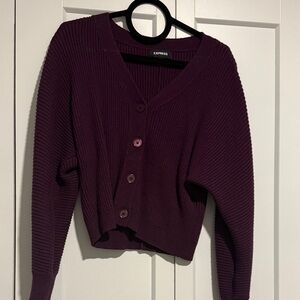 Express Women's Deep Purple Cardigan
